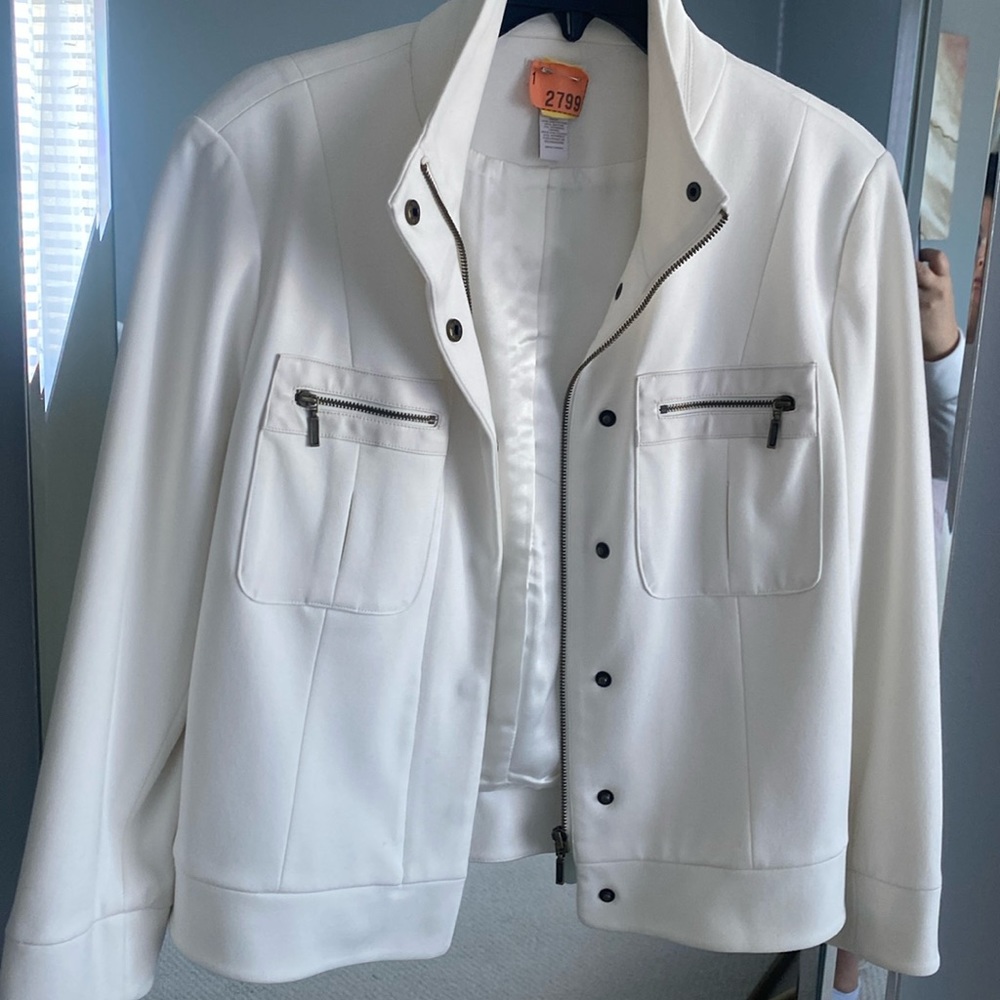 Chico’s 1 creamy white jacket